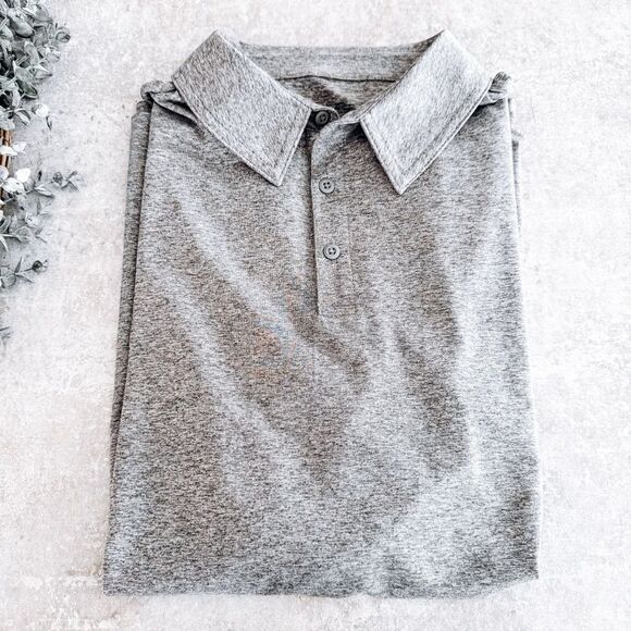 All in Motion Grey Short Sleeve Collar Tee Size Large - Picture 1 of 5